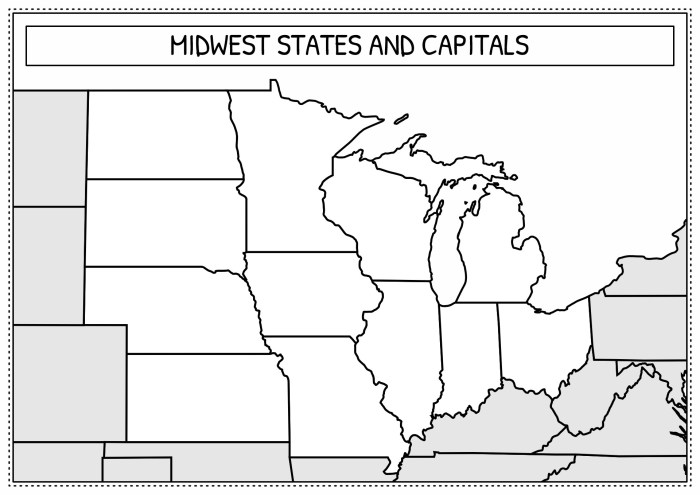 Midwest region capitals and abbreviations