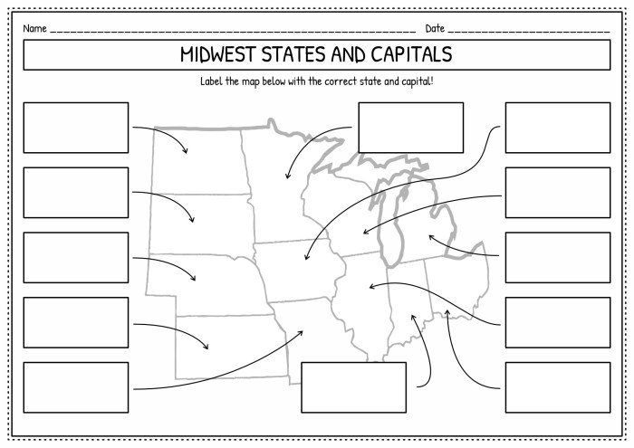 Midwest capitals state study guide