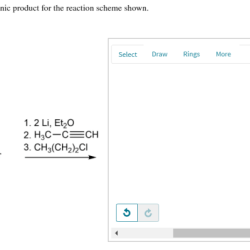 Determine major organic reaction scheme draw following starting if transcribed text show material